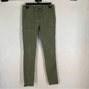 CAbi The Quest Skinny Pants Olive Green Size 2